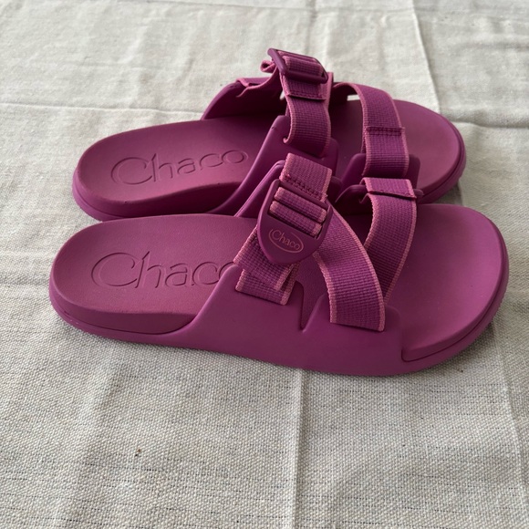Chaco Chillos Slide Sandals Fuschia Womens Size 7 Arch Support Comfort Recovery - Picture 1 of 7